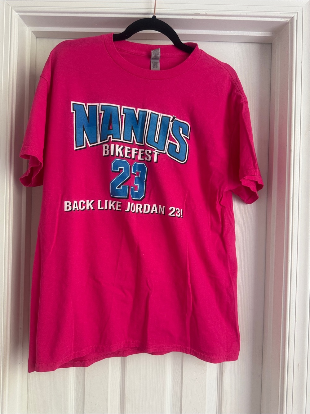Gildan Hot Pink "Nanu's Bikefest 23" Graphic Tee